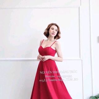 đầm von lụa 2 dây