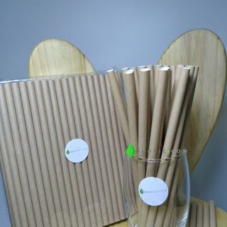Xưởng Ống Hút Giấy Phi 8 Màu NâuKraft Bảo Vệ Môi Trường Yokovic