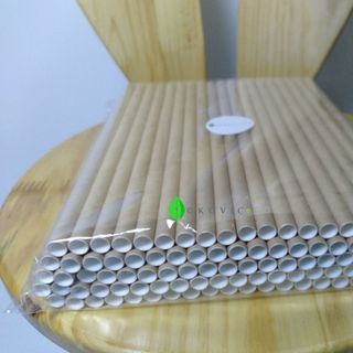 Xưởng Ống Hút Giấy Phi 8 Màu NâuKraft Bảo Vệ Môi Trường Yokovic