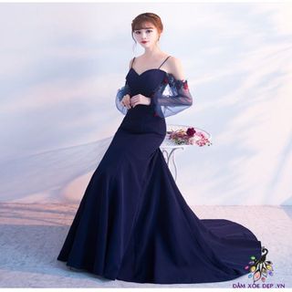 đầm dạ hội màu xanh