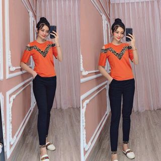 đồ bộ cổ phối hở vai