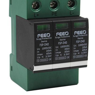 Chống sét FEEO 100VDC 3 Cực 40kA cho hệ thống điện năng lượng mặt trời solar từ 5kW trở lên