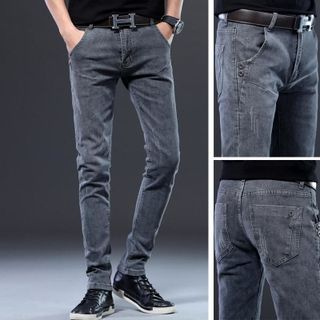 Quần jean nam dáng bao chuẩnđẹptỉ mỉ đừng điểm nhấn nhẹ tạo nét sang trọng-301