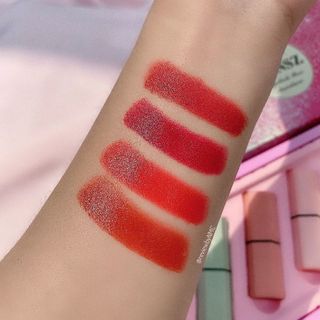 Son Linnsz Nơ Đỏ hộp 4 cây tone đẹp