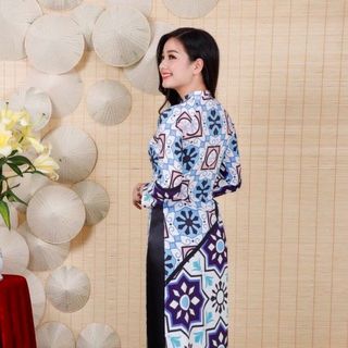 Áo dài kèm quần lụa nhập