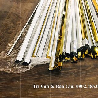 Nẹp Inox Chữ V V20x20 mm Vàng Gương