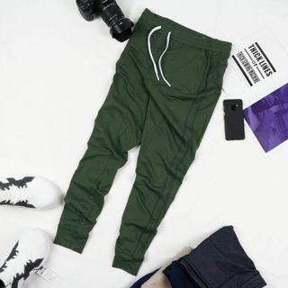 Quần jogger nam thể thao màu xanh rêu đậm BRIOQJG001 giá sỉ