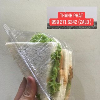Hộp Nhựa Tam Giác Trong Đựng Bánh Mì Sandwich - Hộp nhựa H133