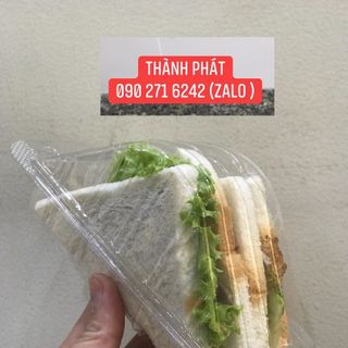 Hộp Nhựa Tam Giác Trong Đựng Bánh Mì Sandwich - Hộp nhựa H133