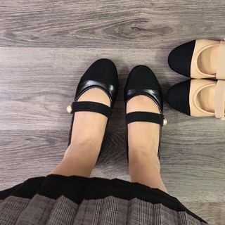 Bệt quai chun đính hạt ngọc 2 màu