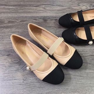 Bệt quai chun đính hạt ngọc 2 màu