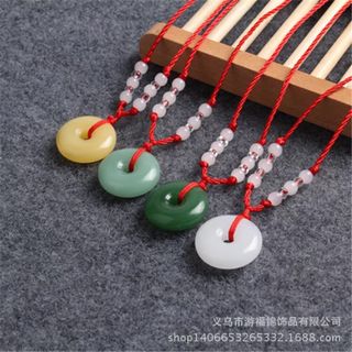 Dây chuyền sợi đỏ mặt đồng điếu/mặt phật