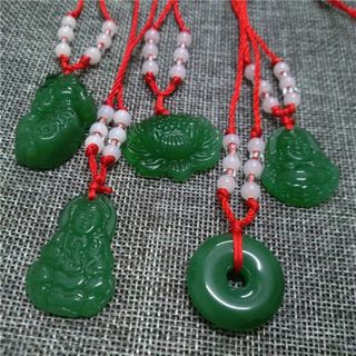 Dây chuyền sợi đỏ mặt đồng điếu/mặt phật