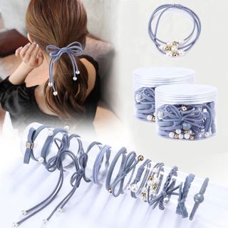 Set bộ cột tóc 12dây nơ/Ngọc trai