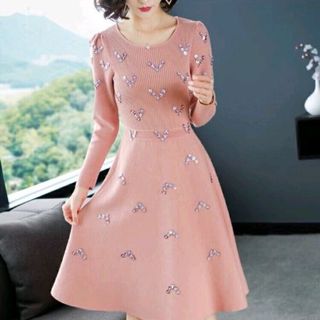 Đầm len kết hạt