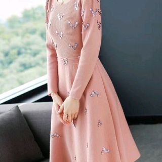 Đầm len kết hạt