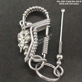 Bi đồng lỗ 2mm phụ kiện làm móc khóa