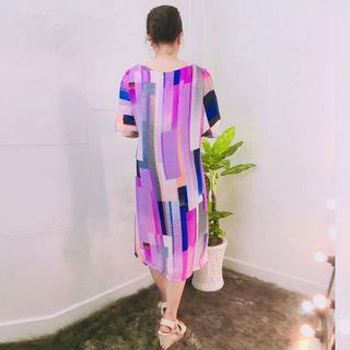 Đầm Oversize In Hình 3D Họa Tiết Dạ Quang Silk Lụa