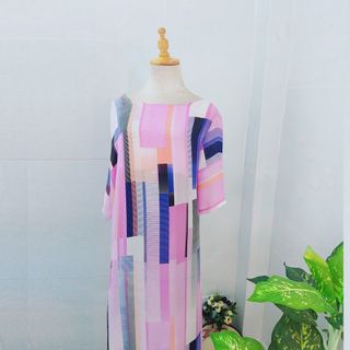 Đầm Oversize In Hình 3D Họa Tiết Dạ Quang Silk Lụa