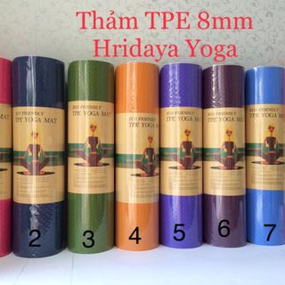 Thảm tập yoga chất liệu TPE 1 lớp 8mm có định tuyến