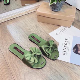 Dép lụa nơ