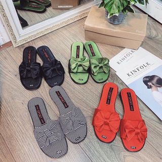 Dép lụa nơ