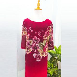 Đầm Oversize In Hình 3D Hoa Silk Lụa giá sỉ