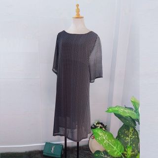 Đầm Oversize In Hình 3D Chấm Bi Độc Đáo Silk Lụa