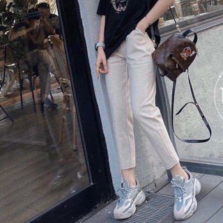 Quần Baggy Dạ cúc lưng thun