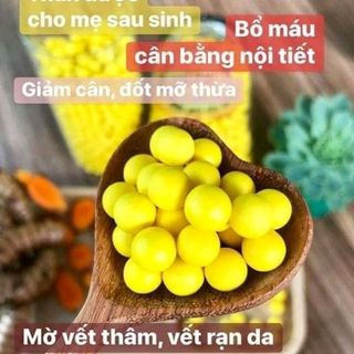 Viên Tinh Bột Nghệ Mật Ong Sạch Thuần Thực Vật