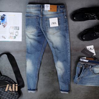 Quần Jeans Nam Skinny Cao Cấp Màu Xanh Nhạt giá sỉ
