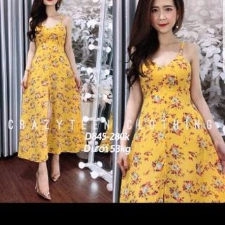 đầm voan hoa