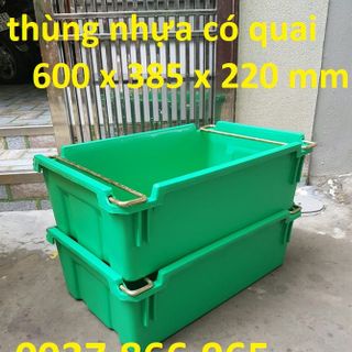 thùng nhựa A2 có quai đựng linh kiện thực phẩm liên hệ giá sỉ