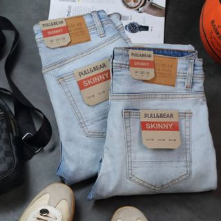 Quần Jeans Nam Skinny Cao Cấp Màu Xanh