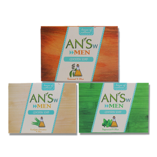 Xà Phòng Tinh Dầu Thiên Nhiên Sạch Da ANSw Bạch Đàn Chanh Gỗ Hồng Bạc Hà
