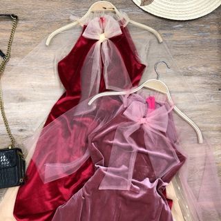 đầm nhung xòe cao cấp
