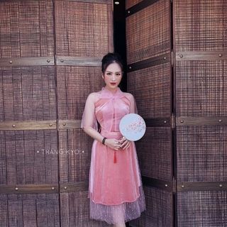 đầm nhung xòe cao cấp