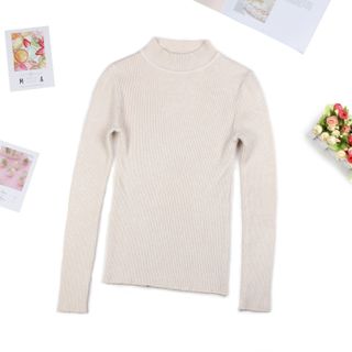 Áo Len Nữ DeRuiLaDy Fall New Women Áo len cao cổ Áo len đen Hồng dệt kim Áo len mỏng Áo len mùa đông Áo len giản dị hàng đầu
