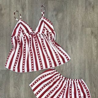 Đồ bộ mặc nhà pijama đùi Hai Dây nữ lụa Siêu MỊn