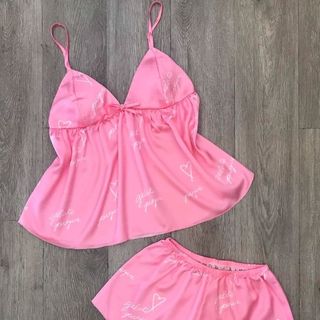Đồ bộ mặc nhà pijama đùi Hai Dây nữ lụa Siêu MỊn