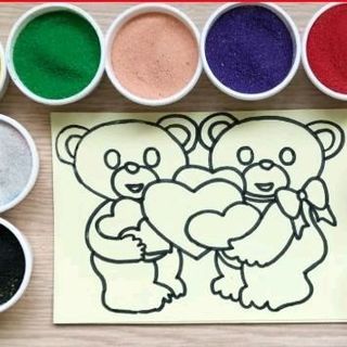 tượng thạch cao tranh cát tượng tô màu