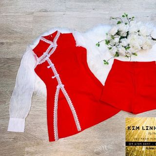 SÉT CỔ TÀU PHỐI REN TAY LƯỚI