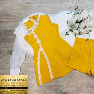 SÉT CỔ TÀU PHỐI REN TAY LƯỚI