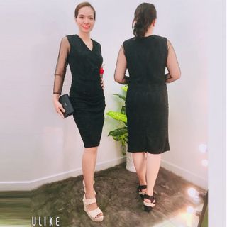 Đầm Kim Tuyến Cổ Đắp Ôm Body