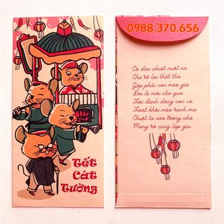 Sỉ bao lì xì 2020 mẫu Đám Cưới Chuột Giấy xịn Giá tại xưởng
