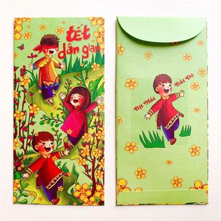 Sỉ bao lì xì Tết 2020 mẫu Tết Dân Gian Giấy xịn Màu đẹp Giá rẻ