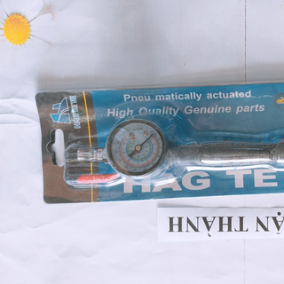 Đầu bơm ô tô xe máy có đồng hồ đo áp suất