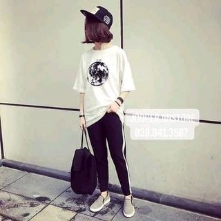 Quần jogger 1 sọc suông unisex có bigsize