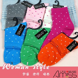 Tất nữ 3801-1618 cổ cao chấm bi