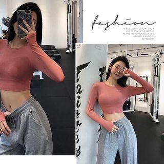 Áo tập crop tay dài Misshine